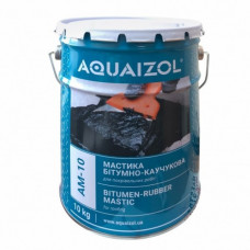 Мастика для битумной черепицы битумно-каучуковая АМ-10 Aquaizol (Акваизол) 10 кг