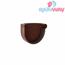Заглушка желоба правая RAINWAY 90 система Коричневая