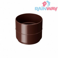 З'єднувач (муфта) труби RAINWAY 90 система Коричневий