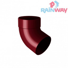Колено (отвод) трубы одномфтовое 67° RAINWAY 90 система Красное