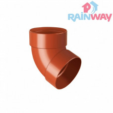 Колено (отвод) трубы двухмуфтовое 67° RAINWAY 90