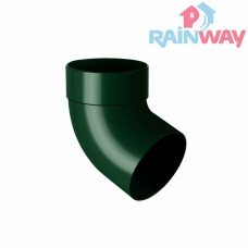 Колено (отвод) трубы одномфтовое 67° RAINWAY 90 система Зеленое