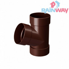 Трійник для труби RAINWAY 90 система Коричневий