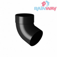 Колено (отвод) трубы одномфтовое 67° RAINWAY 90 система Графитовое