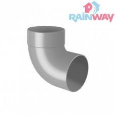 Колено (отвод) трубы одномфтовое 87° RAINWAY 130 система Серое
