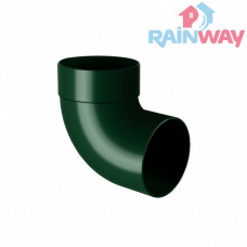 Колено (отвод) трубы одномфтовое 87° RAINWAY 130 система Зеленое