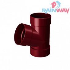 Трійник для труби RAINWAY 130 система Червоний