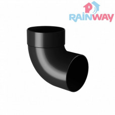 Колено (отвод) трубы одномфтовое 87° RAINWAY 130 система Графитовое