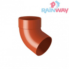 Колено (отвод) трубы одномфтовое 67° RAINWAY 130 система Кирпичное