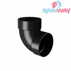 Колено (отвод) трубы двухмуфтовое 87° RAINWAY 130 система Графитовое