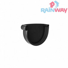 Заглушка желоба левая RAINWAY 130 система Графитовая