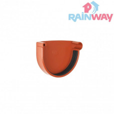 Заглушка желоба правая RAINWAY 130 система Кирпичная