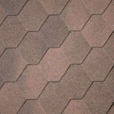 Битумная черепица Superglass Hex (07) Dual Brown  кв.м