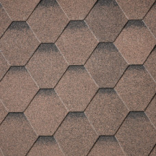 Битумная черепица Superglass Hex (27) Dual Brown ultra  кв.м