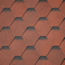 Битумная черепица Superglass Hex (20) Tile Red ultra  кв.м